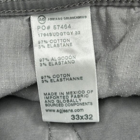 AG Adriano Goldschmied Jeans Mens 34x31.5 Gray Everett Slim Straight Stretch - Picture 6 of 13